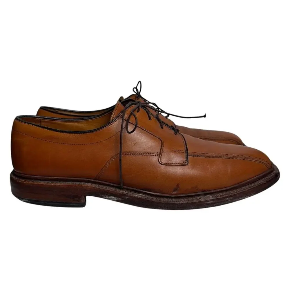 Allen Edmonds Hillcrest Walnut Leather Bicycle Toe Derby Shoes USA Mens 10 C